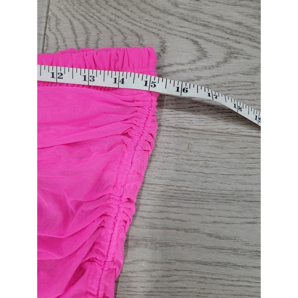 Neon Pink Ruched Shorts Fashion Nova - Picture 6 of 10